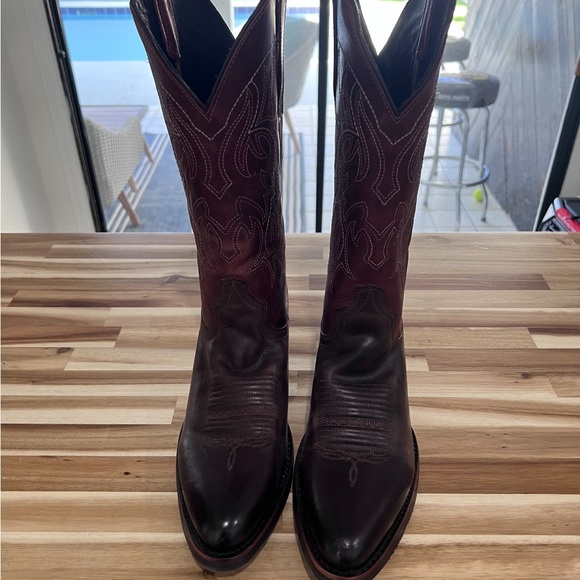Bottes Western Cowboy J.B. Dillon Homme, Chèvre Véritable, Bout Carré, Taille 12 D